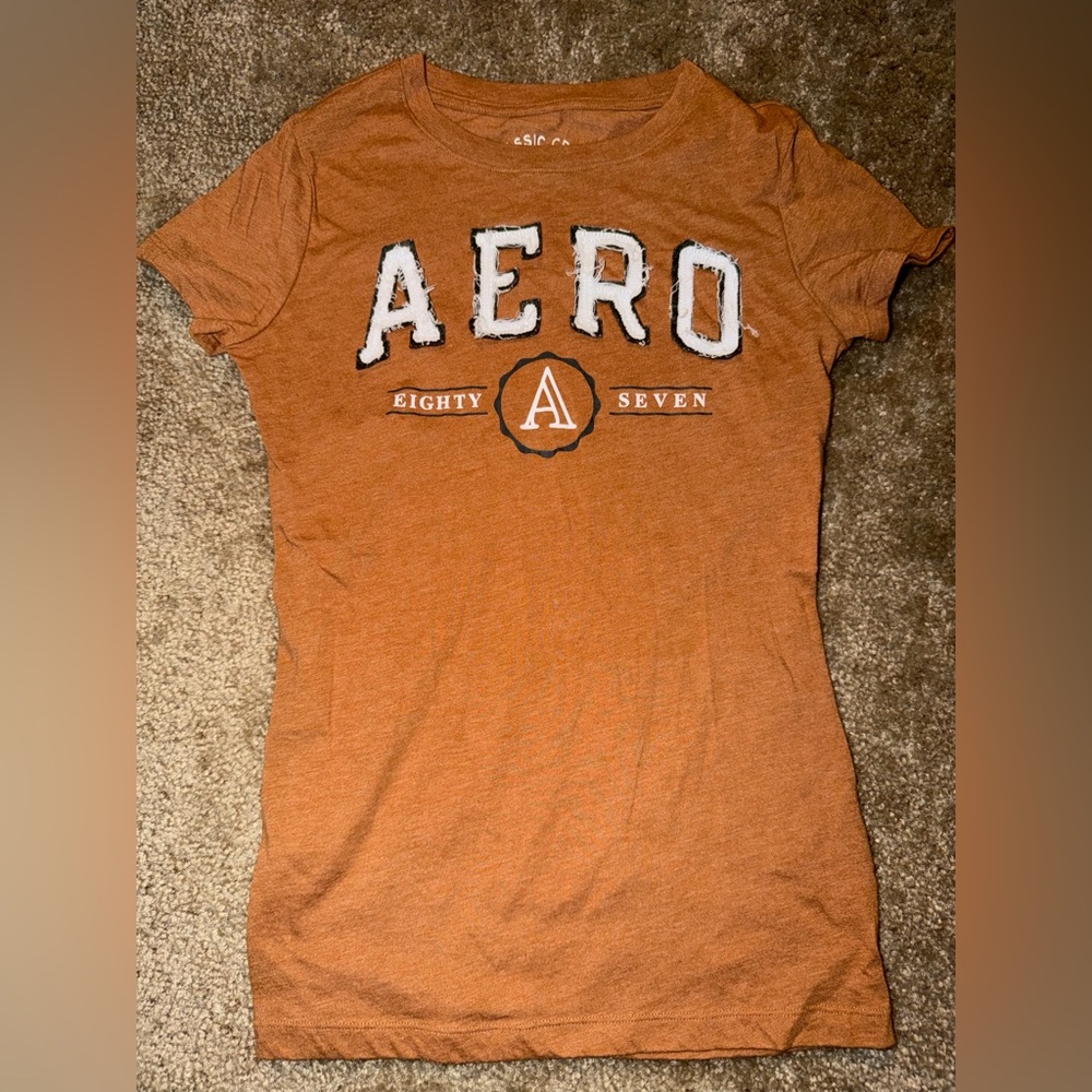 Aeropostale Burnt Orange Graphic Tee